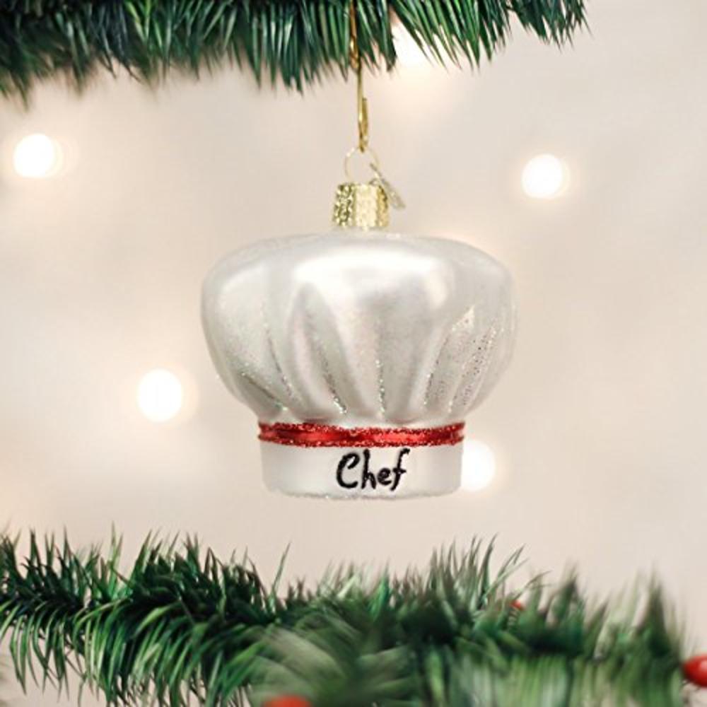 Old World Christmas Ornaments: Chefs Collection Glass Blown Ornaments for Christmas Tree, Chefs Hat