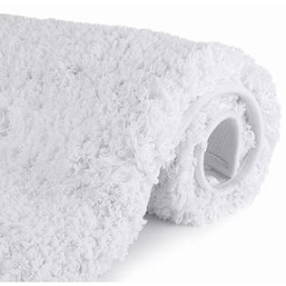 Sheepping Bathroom Rugs Microfiber, White Bathroom Rugs Without Rubber Backing