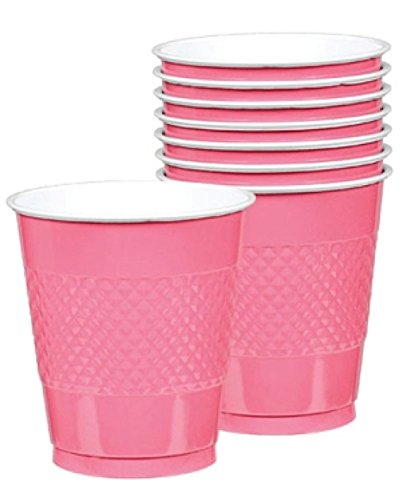 Amscan Reusable New Pink Plastic Cups, 12 Oz., 20 Ct. | Party Tableware