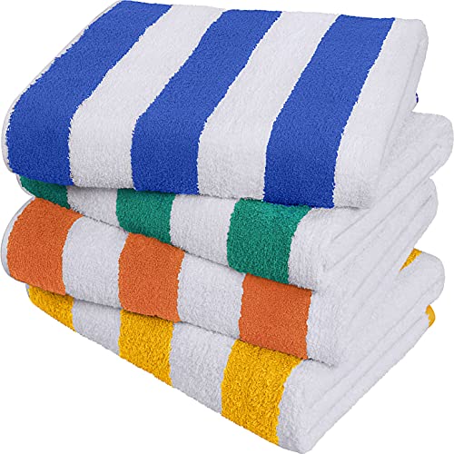  LANE LINEN 100% Cotton Beach Towel with Bag 2 Piece Towels  Oversized 39x71 Pool Absorbent Extra Large Quick Dry Sand Travel Towel -  Stripe : Home & Kitchen