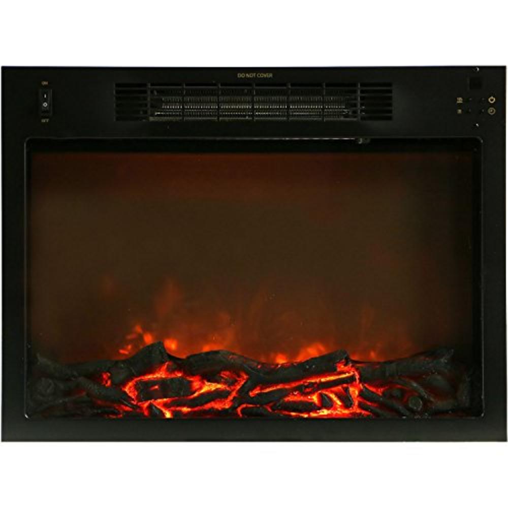 Hanover Kingsford Electric Fireplace, 1500W Log insert/47, Mahogany