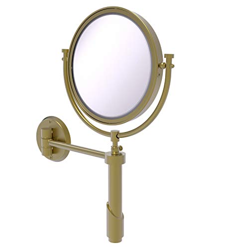 Allied Precision Allied Brass TRM-8/2X Tribecca Collection Wall Mounted 8 Inch Diameter with 2X Magnification Make-Up Mirror, Satin Brass