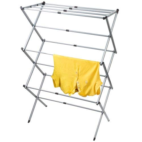 Artmoon Gobi Foldable Drying Laundry Rack, Portable Clothes Horse Made of Rustproof Steel, Extendable 17.3- 29.5