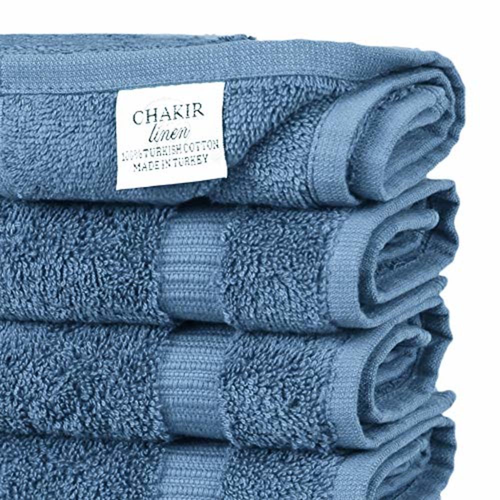 Chakir Turkish Linens Turkish Cotton Luxury Hotel & Spa Bath Towel, Wash  Cloth - Set of 12, Wedgewood