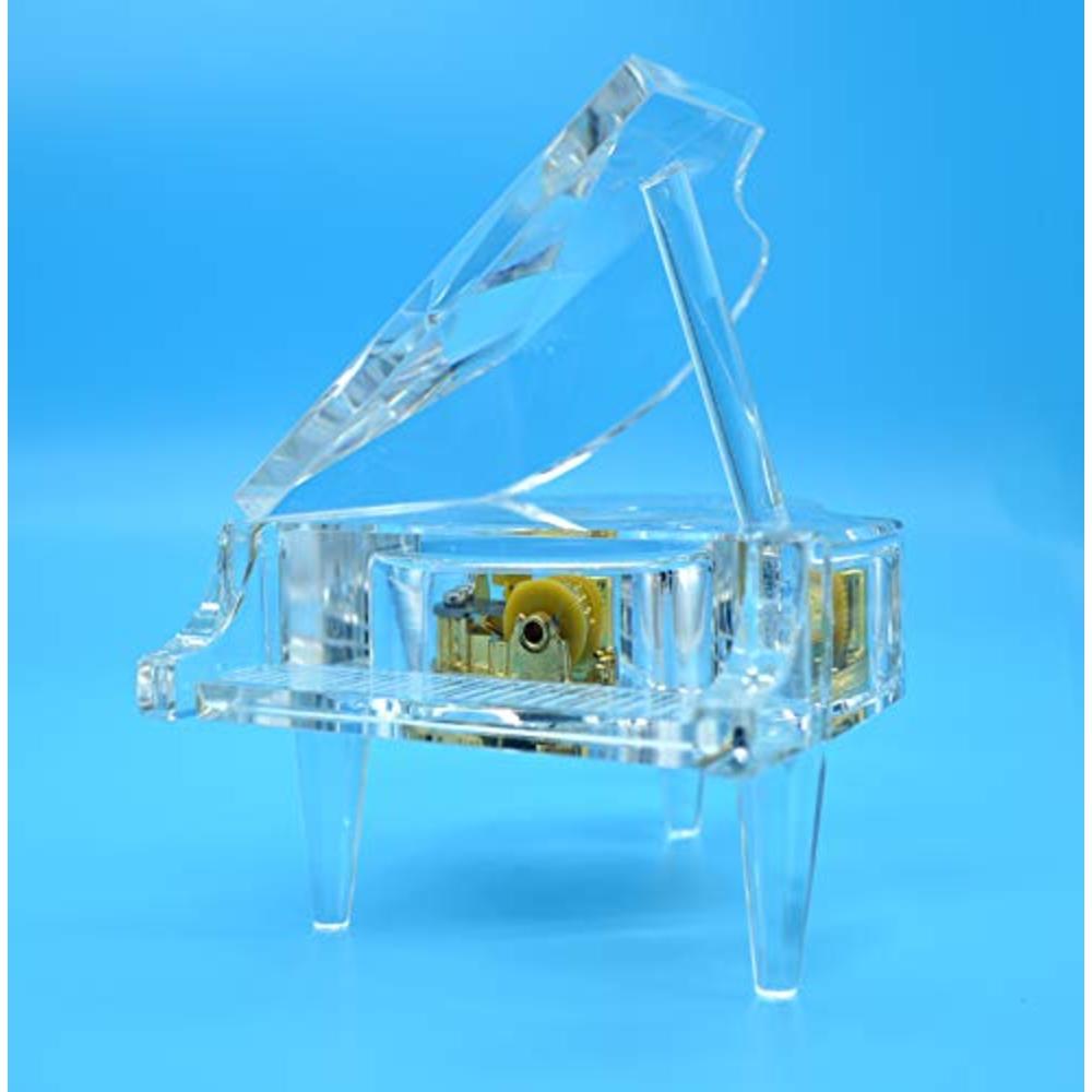 Sooye Piano Music Box Crystal Song Fur Elise, Clockwork Mechanical Piano Toy Piano Ornament Classical Romantic Valentine Gift (for Eli