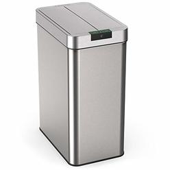 hOmeLabs 21 Gallon Automatic Trash Can for Kitchen - Stainless Steel Garbage Can with No Touch Motion Sensor Butterfly Lid and I