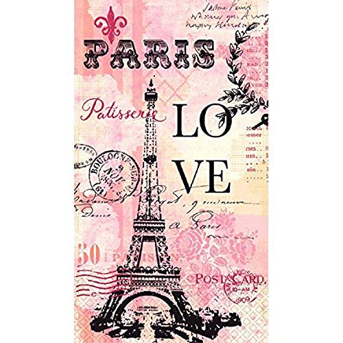 amscan Paris Love 2-Ply Paper Guest Towels, 16 Ct. | Party Tableware, Multicolor, One Size (530020)