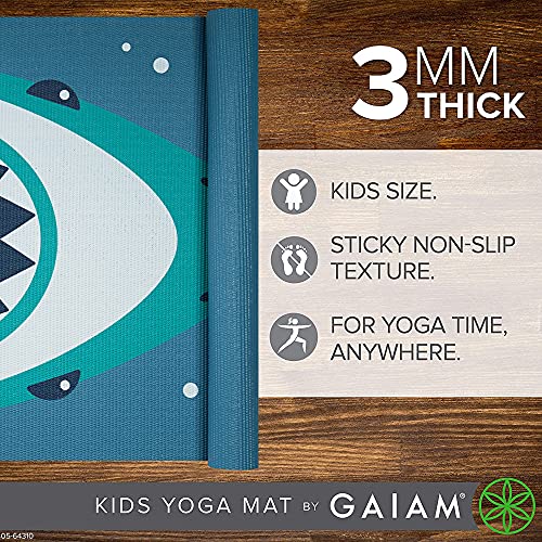 Gaiam Kids Yoga Mat Exercise Mat, Yoga for Kids with Fun Prints - Playtime for Babies, Active & Calm Toddlers and Young Children