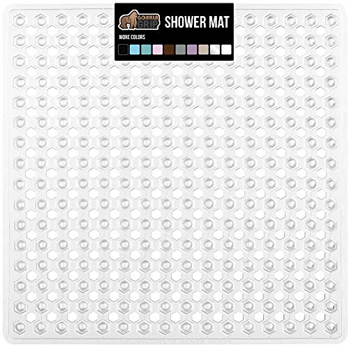 Gorilla Grip Patented Shower Stall Mat, 21x21, Machine Washable