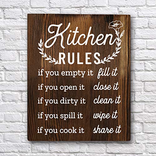 Agantree Art Funny Kitchen Rules Sayings Wall Art Prints 8