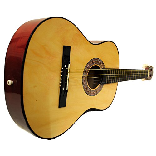 Shop4Omni 38" Starter Acoustic Guitar with Performer Package KIT Bag:Tuner:Pick (Natural)