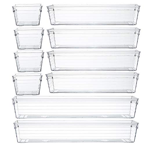 Backerysupply Clear Plastic Drawer Organizer Tray for Vanity ...