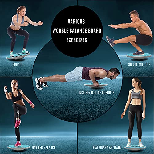 Yes4All Premium Wobble Balance Board/Core Balance Board – 16.34 inch Round Balance Board for Standing Desk, Core Training, Home 