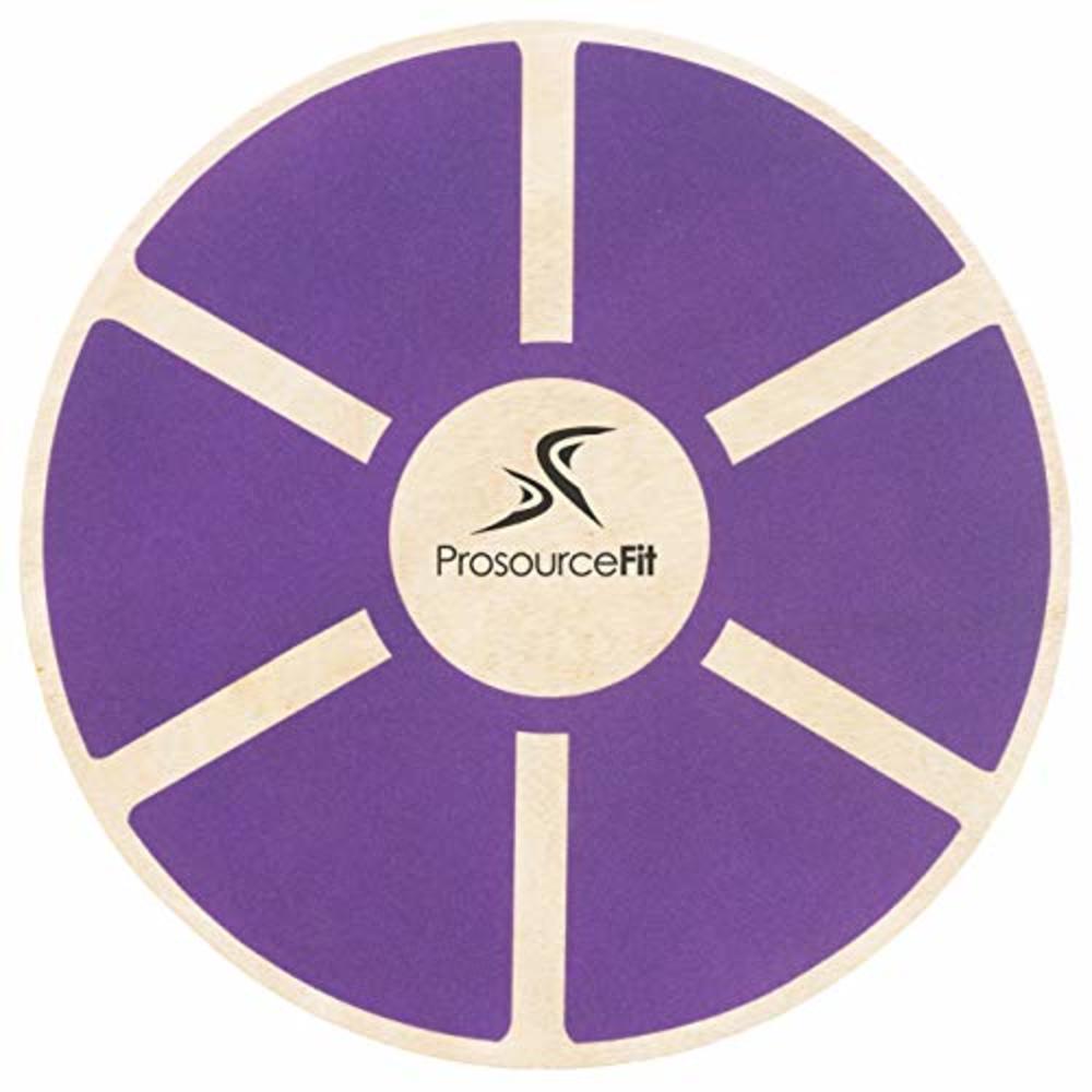 ProsourceFit Wooden Balance Board Non-Slip Wobble Core Trainer 15.75in Diameter with 360 Rotation for Stability Training, Full B