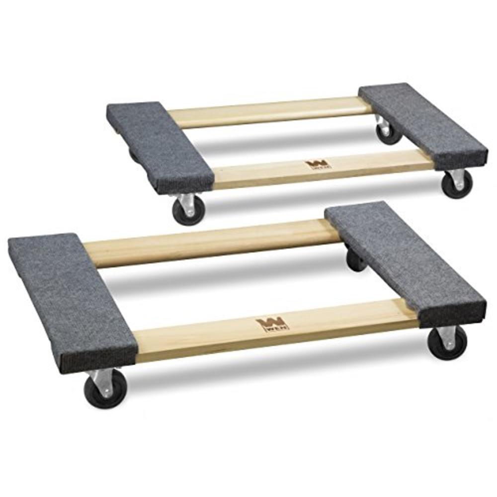 WEN 721830 1000 lbs. Capacity 18 in. x 30 in. Hardwood Movers Dolly (2-Pack)