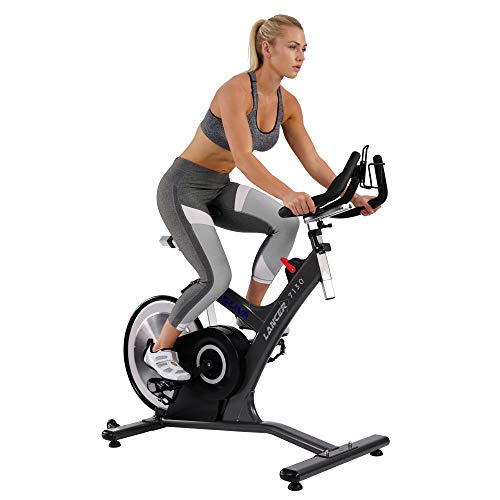 Sunny Health & Fitness Asuna 7130 Lancer Cycle Exercise Bike with Magnetic Resistance Belt Rear Drive, 33 LB Flywheel, Dual Cage