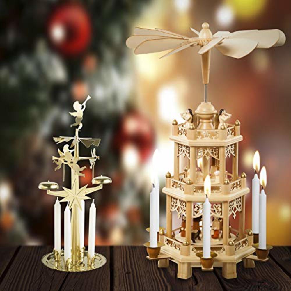 NORDICO Candlelights 100 pcs Bulk White Candles for Christmas Tree - Angel Chime Decorations - Christmas Pyramids Carousel - 4-inch X 1/2-inch Diamet