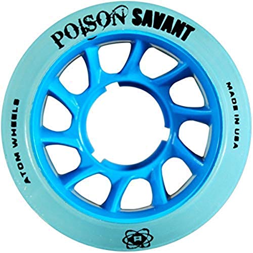 Atom Skates Poison Savant Skate Wheels Blue Set of 4