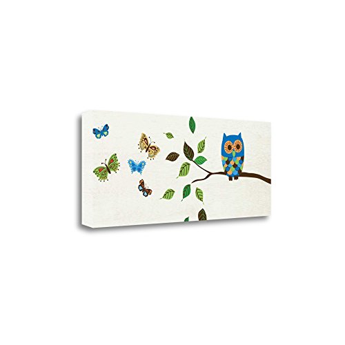 Tangletown Fine Art "Good Morning Owl" By Wild Apple Portfolio, Fine Art Giclee Print on Gallery Wrap Canvas, Ready to Hang