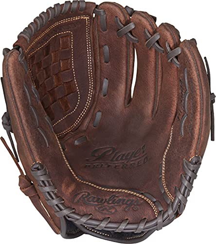 Rawlings Player Preferred Baseball Glove, Regular, Slow Pitch Pattern, Basket-Web, 12 Inch
