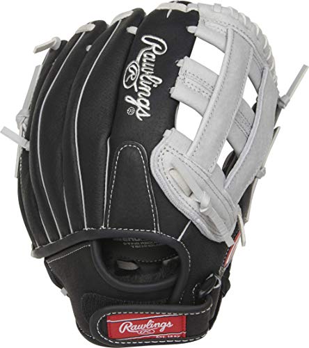 Rawlings Sure Catch Series Youth Baseball Glove, Pro H Web, 11 inch, Right Hand Throw , Black/Gray