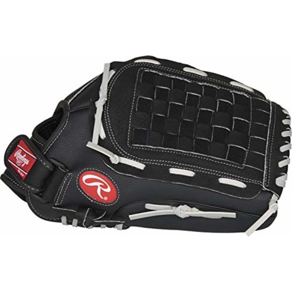 Rawlings Softball Series Glove, Basket Web, 14 inch, Right Hand Throw, Black/Gray (RSB140GB-6/0 14 BSK/NFC)