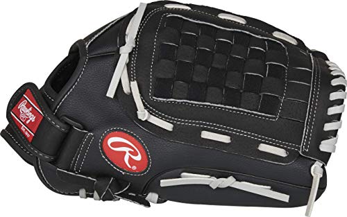 Rawlings Softball Series Glove, Basket Web, 13 inch, Right Hand Throw, Black/Gray, Model:RSB130GB-6/0 13 BSK/NFC