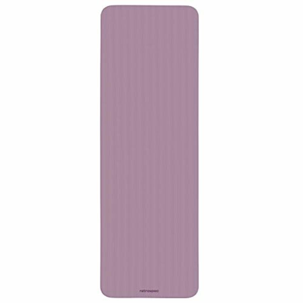 Retrospec Solana Yoga Mat 1/2" Thick w/Nylon Strap for Men & Women - Non Slip Excercise Mat for Yoga, Pilates, Stretching, Floor
