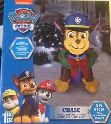 Gemmy Paw Patrol Chase with Wreath Airblown Inflatable 3 ft Tall Christmas