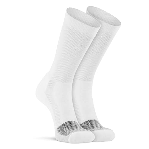 Fox River Wick Dry Triathlon Sports Crew Socks Lightweight Men’s Athletic Socks with Moisture Wicking Performance Fabric - White