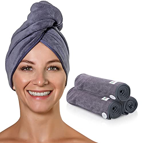 50sacks Microfiber Hair Towel Wrap for-Curly Hair and Thick Long Wavy Hair,  Set of 3 Quick Hair Drying Towel, Hair Wrap Towel for Women