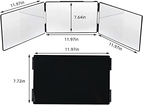 Kahool Selfcut 360 Mirror Trifold 3 Way For Diy Hair Cutting Self Haircut And Styling Shaver Makeup With Height Adjustabl Kahool Selfcut 360 Mirror Trifold 3, 3 Panel Mirror Haircut