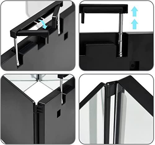 Kahool Selfcut 360 Mirror Trifold 3 Way For Diy Hair Cutting Self Haircut And Styling Shaver Makeup With Height Adjustabl Kahool Selfcut 360 Mirror Trifold 3, 3 Panel Mirror Haircut