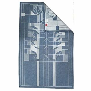 KAF Home Frank Lloyd Wright Woven Jacquard Tea Towel 20 x 30-inch  100-Percent Cotton (Waterlilies)
