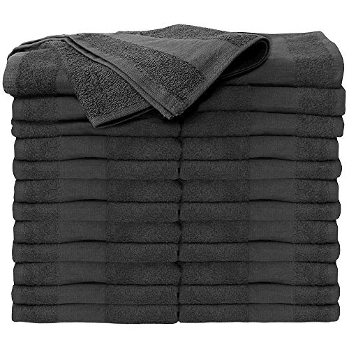 ForPro Professional ForPro Premium Bleach Tough Salon Towels, Cool Grey, 100% Cotton, Bleach-Proof, Stain Resistant, 16? W x 27? L, 24-Count