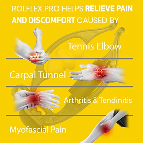 Rolflex PRO Arm & Leg Massager - Forearm & Calf Roller - Tennis & Golfers Elbow, Carpal Tunnel, Tendonitis, Wrist, Hand, Calf, F