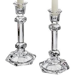 Studio Silversmiths Octagon Crystal Candlesticks - Set Of 2