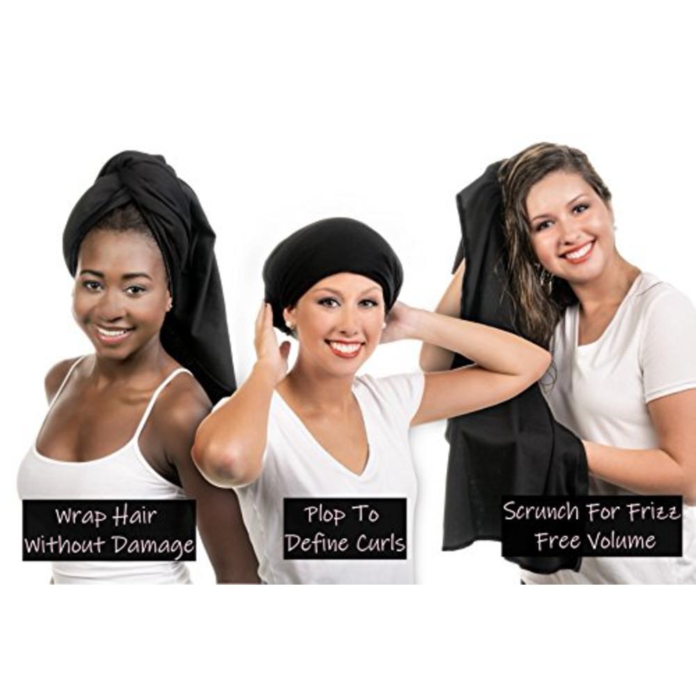 Hair RePear Ultimate Hair Towel - Anti Frizz Premium Cotton Product to Enhance Healthy Natural Hair Perfect for Plopping Wrappin