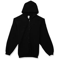 Gildan Mens Fleece Zip Hooded -Sweatshirt, Style G18600, Black, Medium