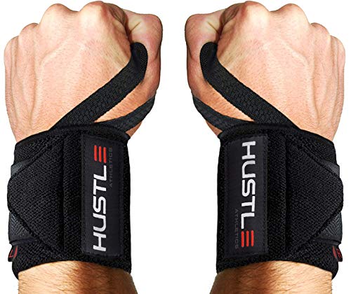 Hustle Athletics Wrist Wraps Weightlifting - Best Support for ...