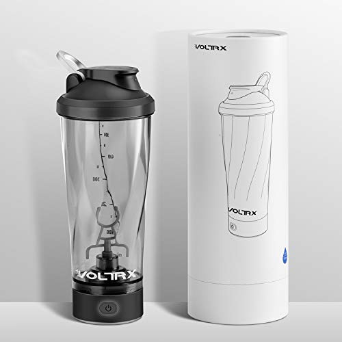 VOLTRX Premium Electric Protein Shaker Bottle, Made with Tritan - BPA Free - 24 oz Vortex Portable Mixer Cup/USB Rechargeable Sh