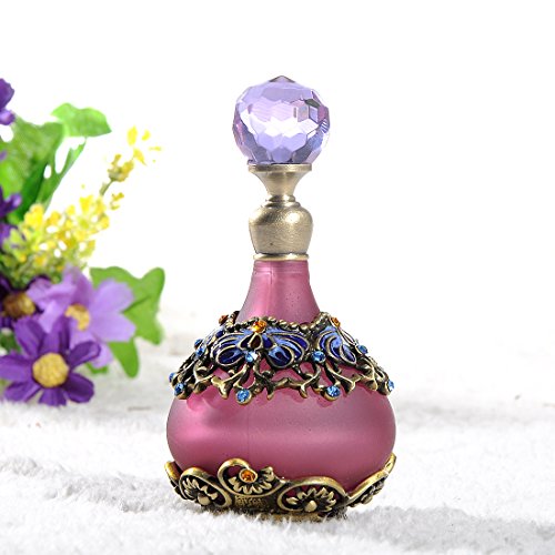 YUFENG 25ml Purple Vintage Refillable Crystal Decor Perfume Bottle (purple)