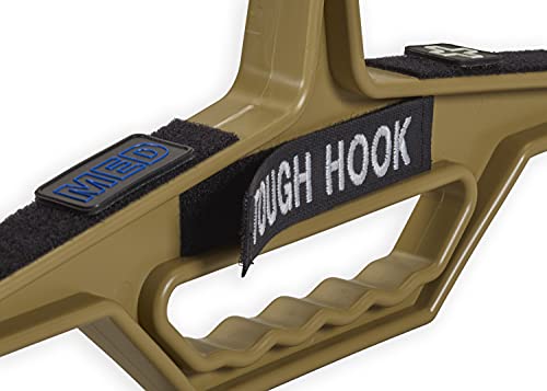 TOUGH HOOK Original Tough Hook ID MAX Hanger (Identification Hanger) | Three 1’x5” Loop ID Strips Attached | Heavy Duty Multipurpose Gear H