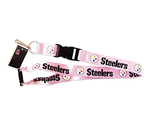 Aminco NFL Pittsburgh Steelers Team Lanyard, Pink