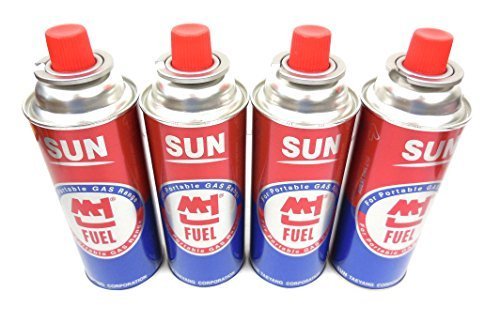 Sun 4 Cans Butane Fuel Gas Canister Cartridge for Camping Gas Portable Stove