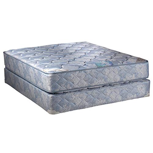 Dream Solutions USA Chiro Premier Gentle Firm Orthopedic (Blue Color) Queen Size 60"x80"x9" Mattress and Box Spring Set - Fully Assembled, Good for