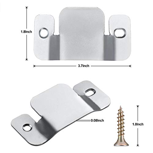 SONGTIY 4PCS Sectional Couch Connectors Furniture Connector, Premium Metal Sofa Interlocking Sofa Connector Bracket with Screws,