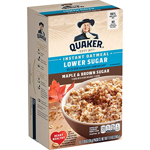 Quaker Instant Oatmeal Lower Sugar Maple & Brown Sugar - 10 CT