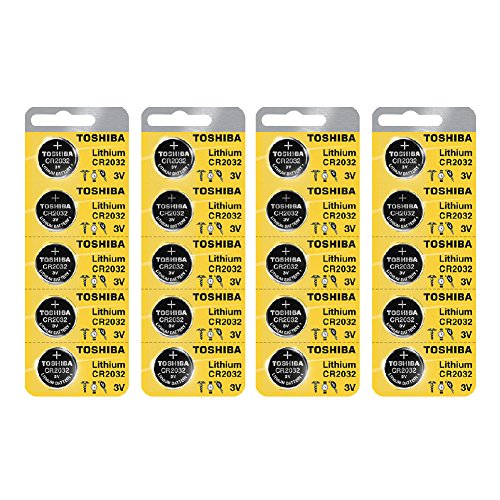 Toshiba CR2032 Battery 3V Lithium Coin Cell (20 Batteries)