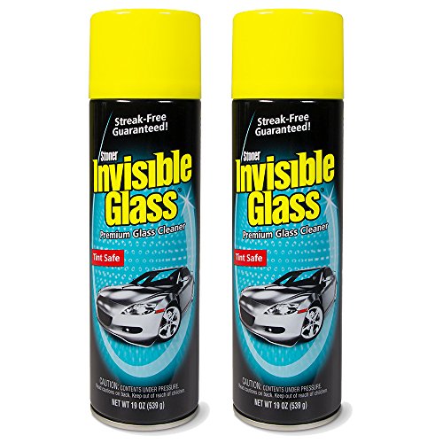 Invisible Glass 91164-2PK 19-Ounce Cleaner for Auto and Home for a Streak-Free Shine, Deep Cleaning Foaming Action, Safe for Tin